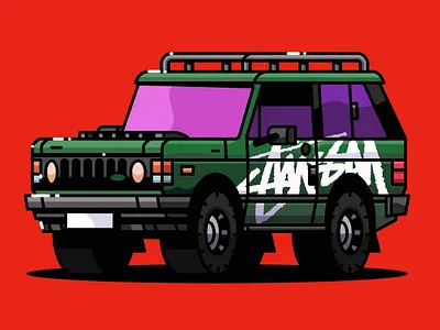 Range Rover x Stussy adobe branding drawing graphic design illustration street urban vector
