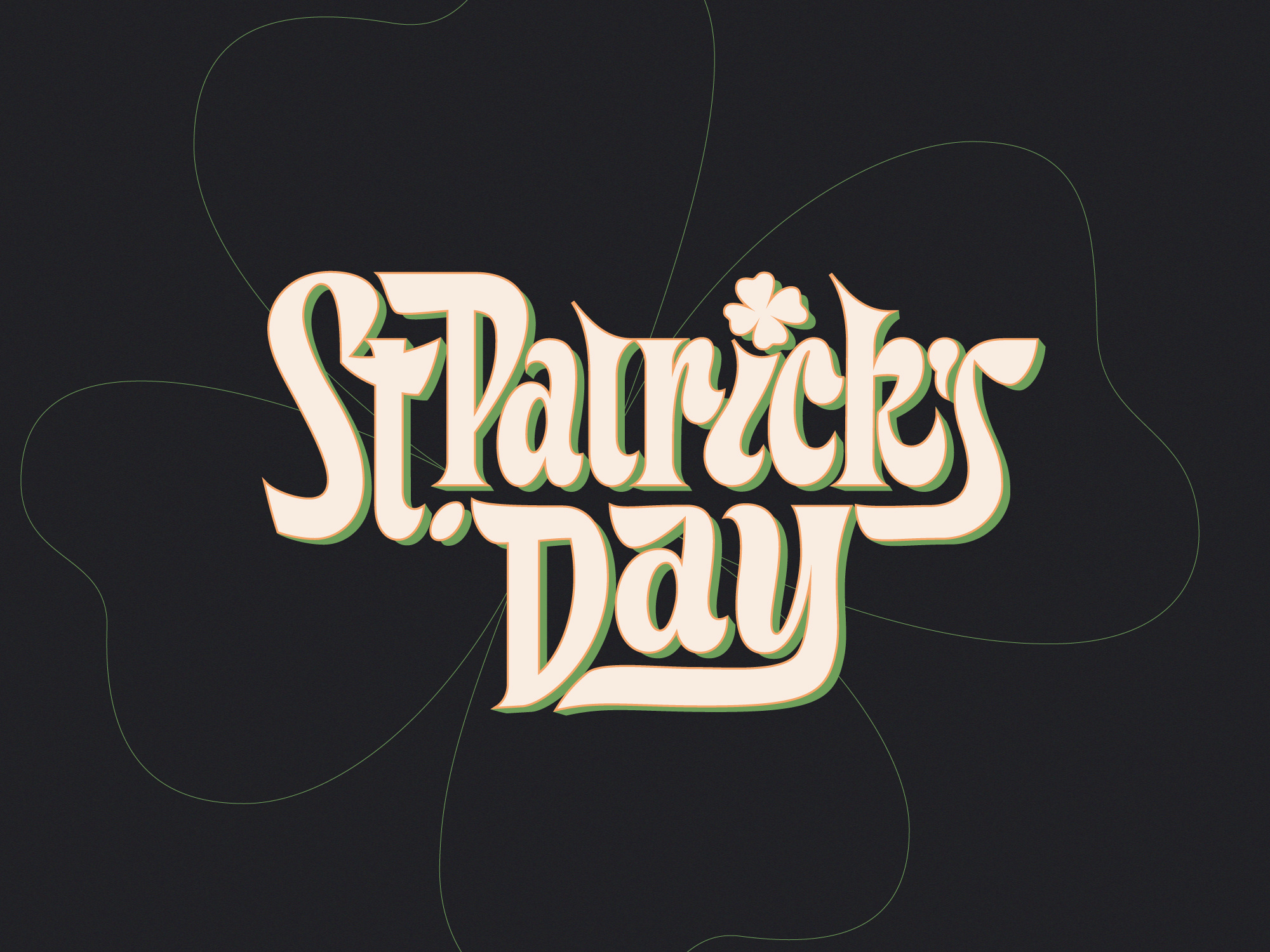 St. Patrick's Day - custom wordmark and simple branding