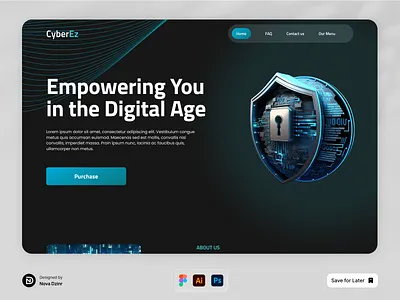 Cyber website design cyberez website landingpage techwebsite uidesign webdesign