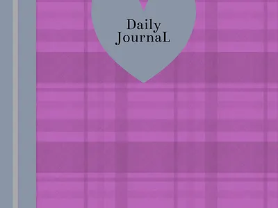 Grey and purple journal/notebook cover design branding cover design graphic design gray illustration journal notebook purple typography