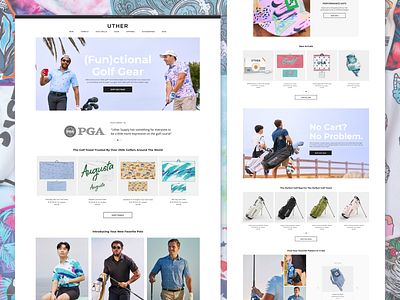 Home Page & Product Page Re-Design // Uther branding design graphic design marketing ui