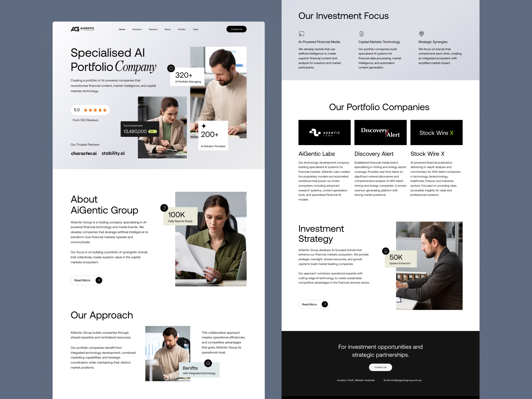 Example of Website Design (5 Pages)