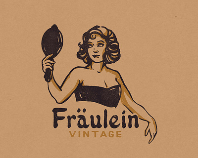 Fraulein Vintage Branding branding design identity illustration retro typography vintage