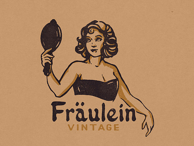 Fraulein Vintage Branding branding design identity illustration retro typography vintage