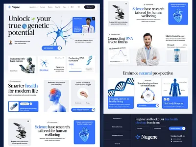 Nugene - DNA Sequencing Biotech Company Web Design design graphic design ui ux web design