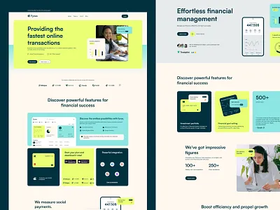 Financial Services Landing Page clean design conversion figma finance fintech landing page saas ui design web design webflow
