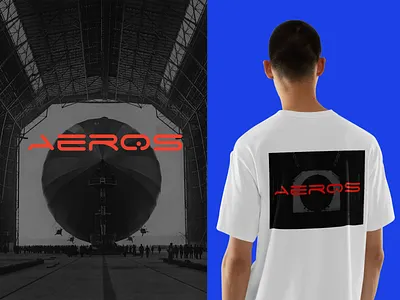 Aeros | Merch T-Shirt design for an aerospace company aerospace airship apparel brand identity branding graphic design merch t shirt t shirt design