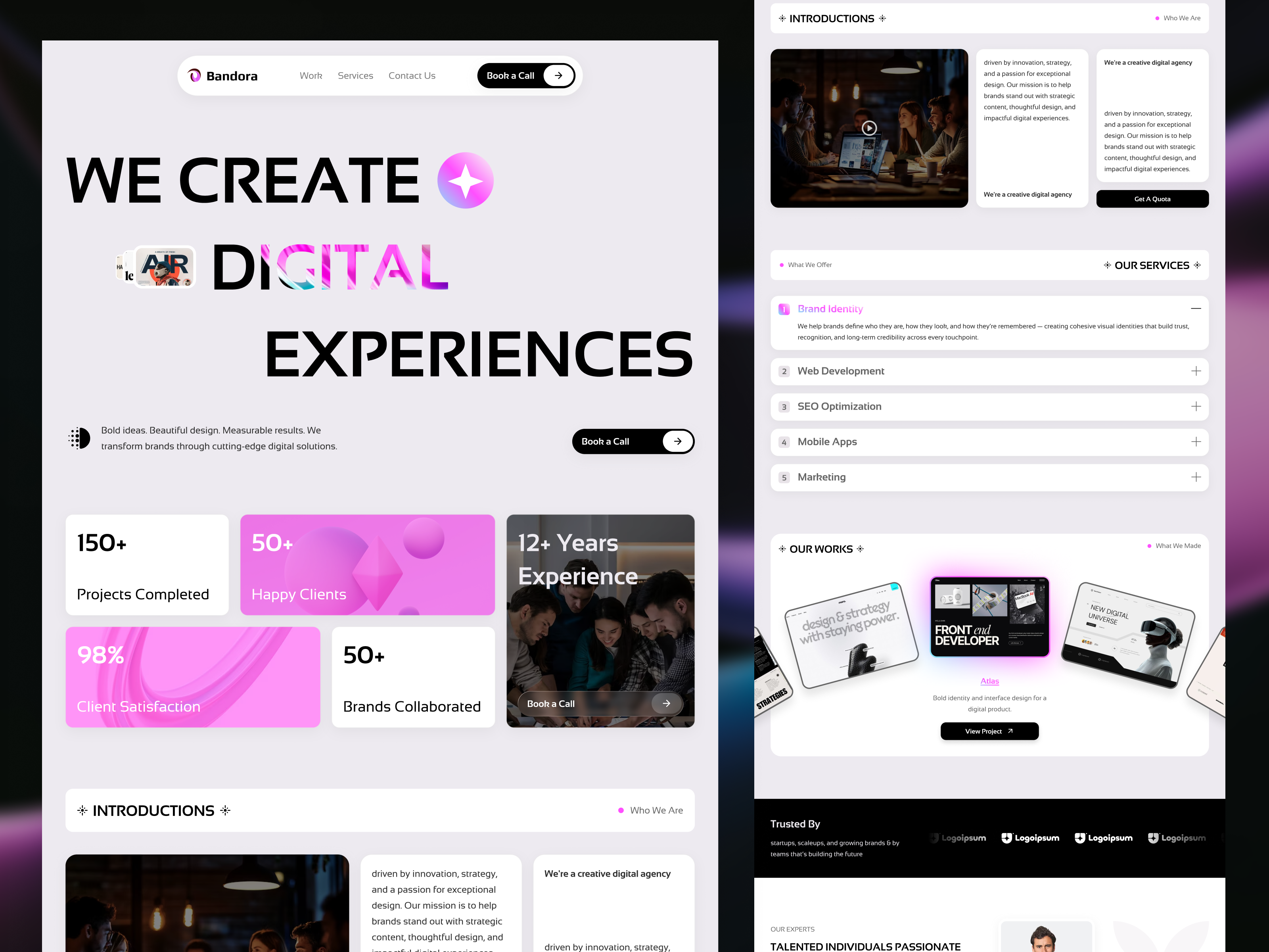Modern Digital Agency Landing Page – UI/UX Design agency landing page agency ui agency ux agency web design agency website brand agency creative agency creative studio creative website design agency digital agency digital studio marketing agency modern web design portfolio website service website studio website web agency web design concept website ui