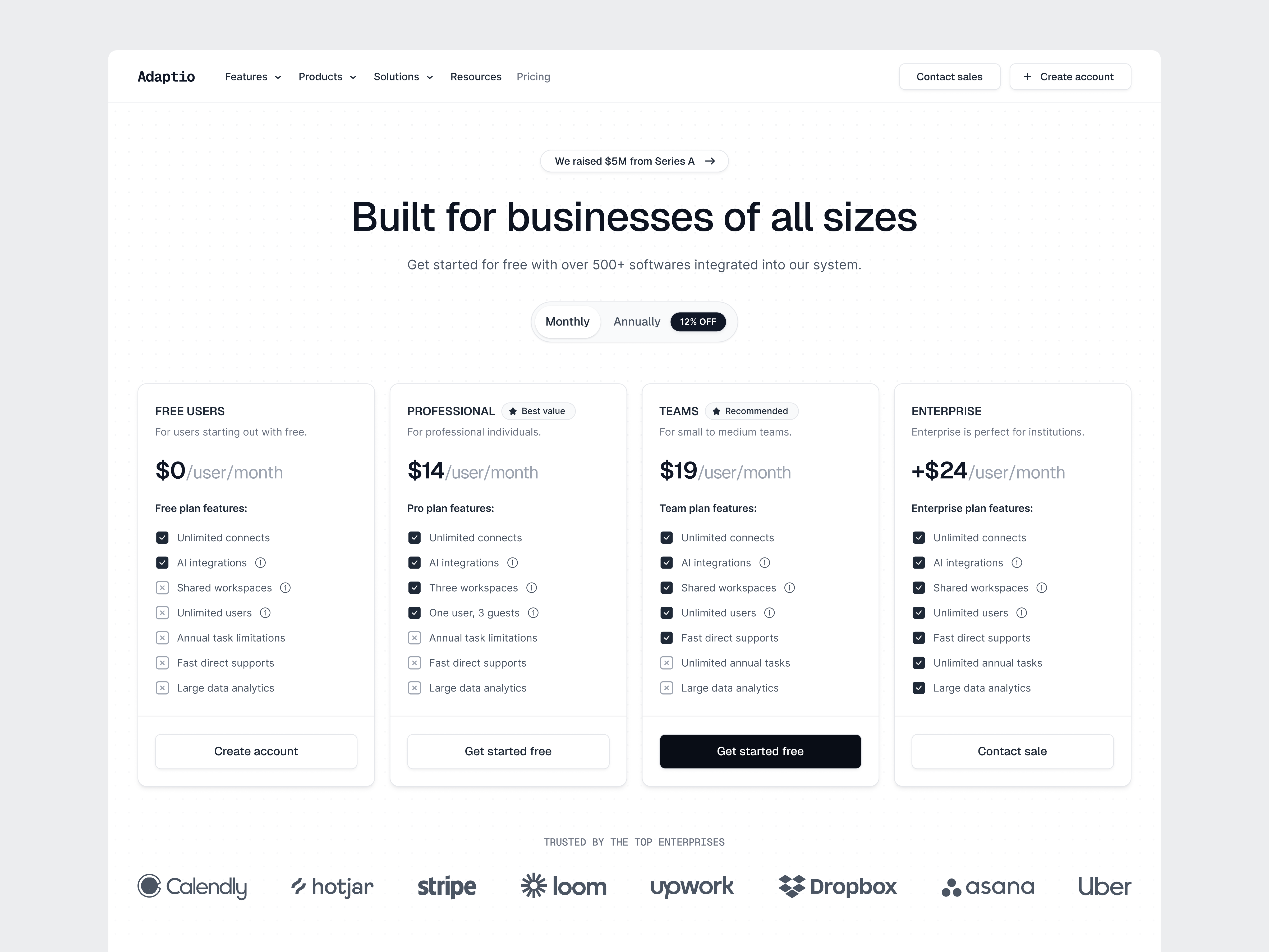Pricing Page