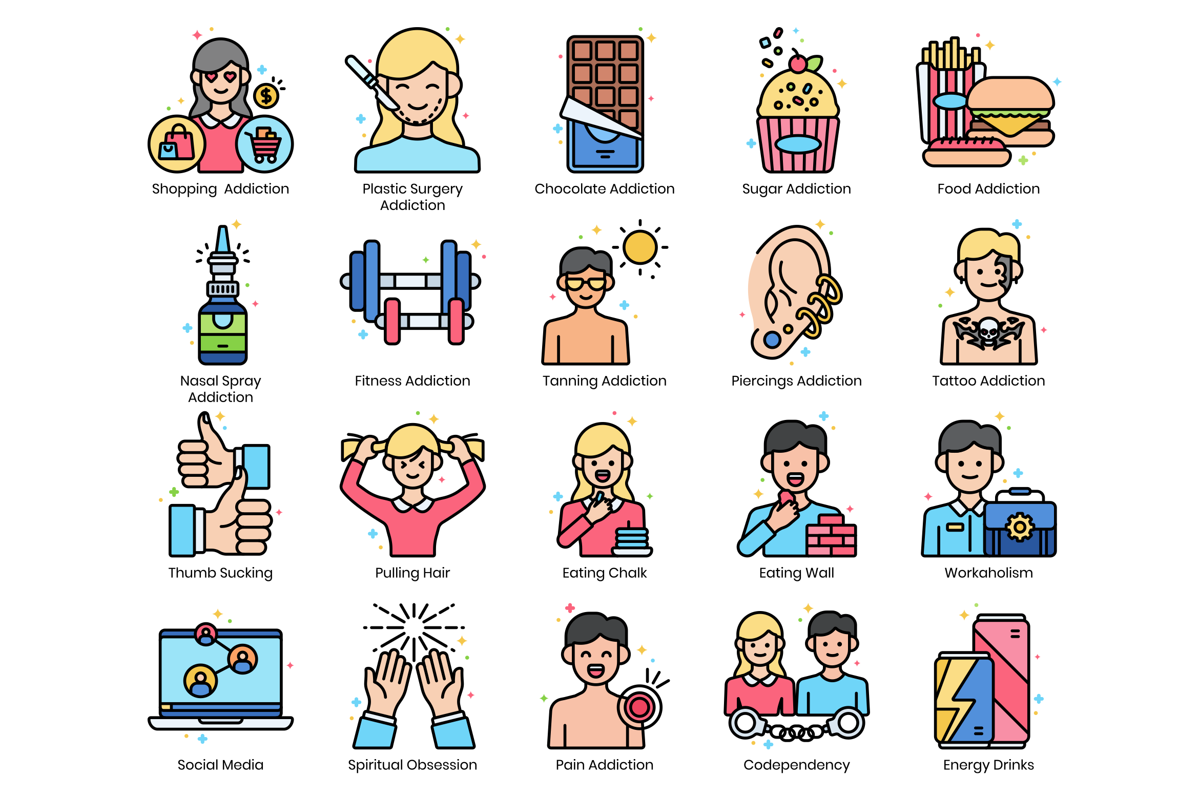 Addiction Vector Icons