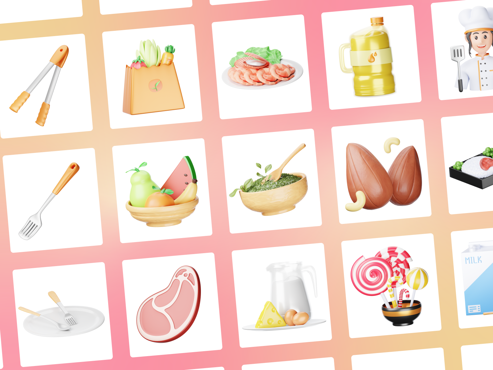 3D Cooking Illustrations