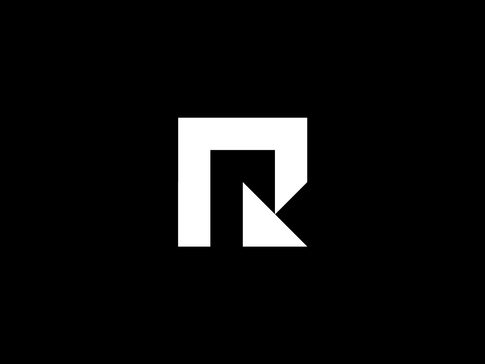 Geometric R Monogram Arrow Logo abstract arrow branding brandmark direction logo geometric lettermark logo design logo for sale minimalist modern monogram r r letter logo r logo startup logo tech logo