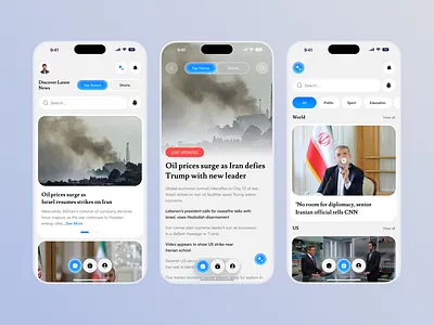 AI News Mobile App ai ai news app article mobile app blog app mobile app news news app news mobile app newsfeed newsletter newspaper saas web