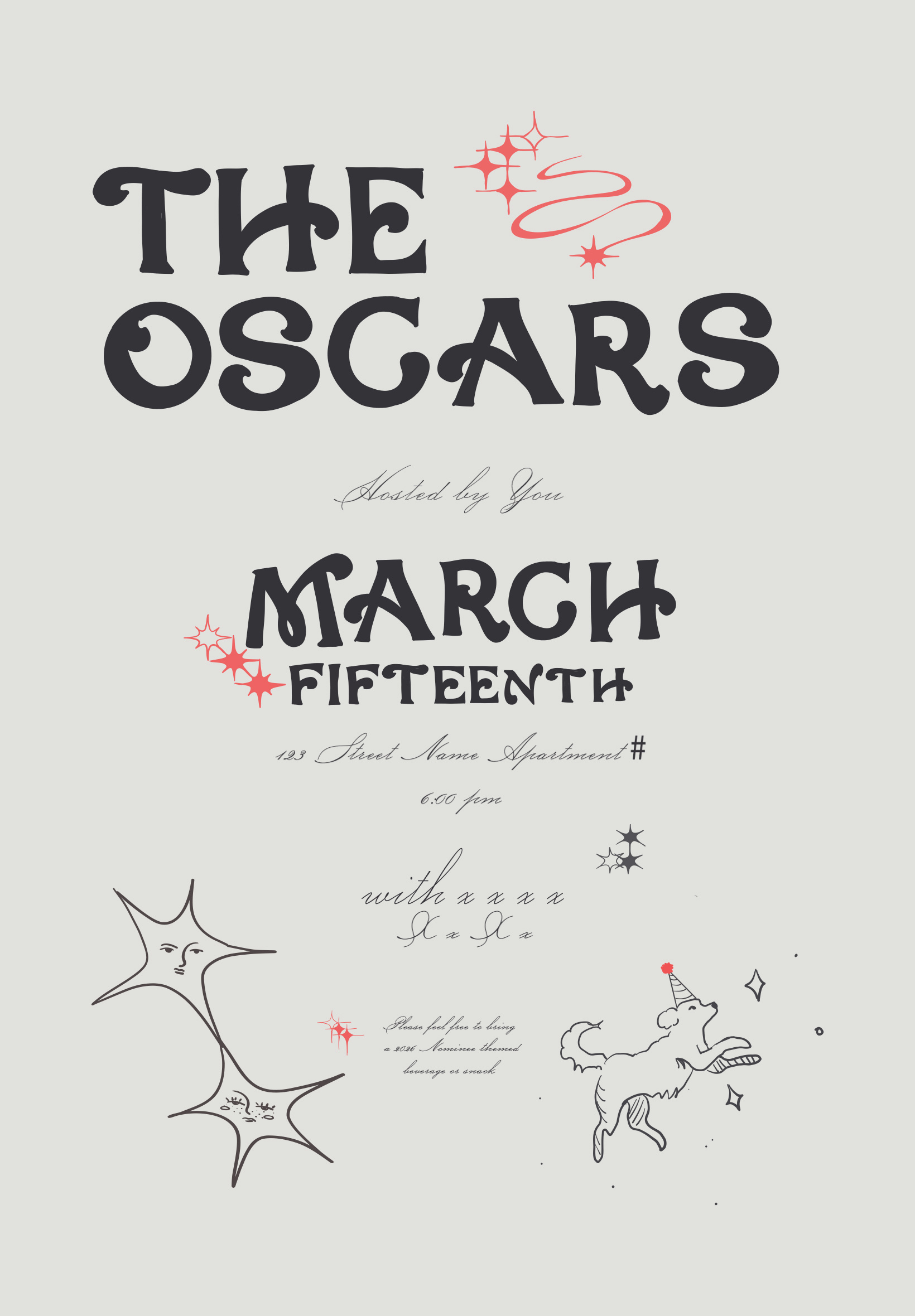 Example of Digital Party Invitation And Menus