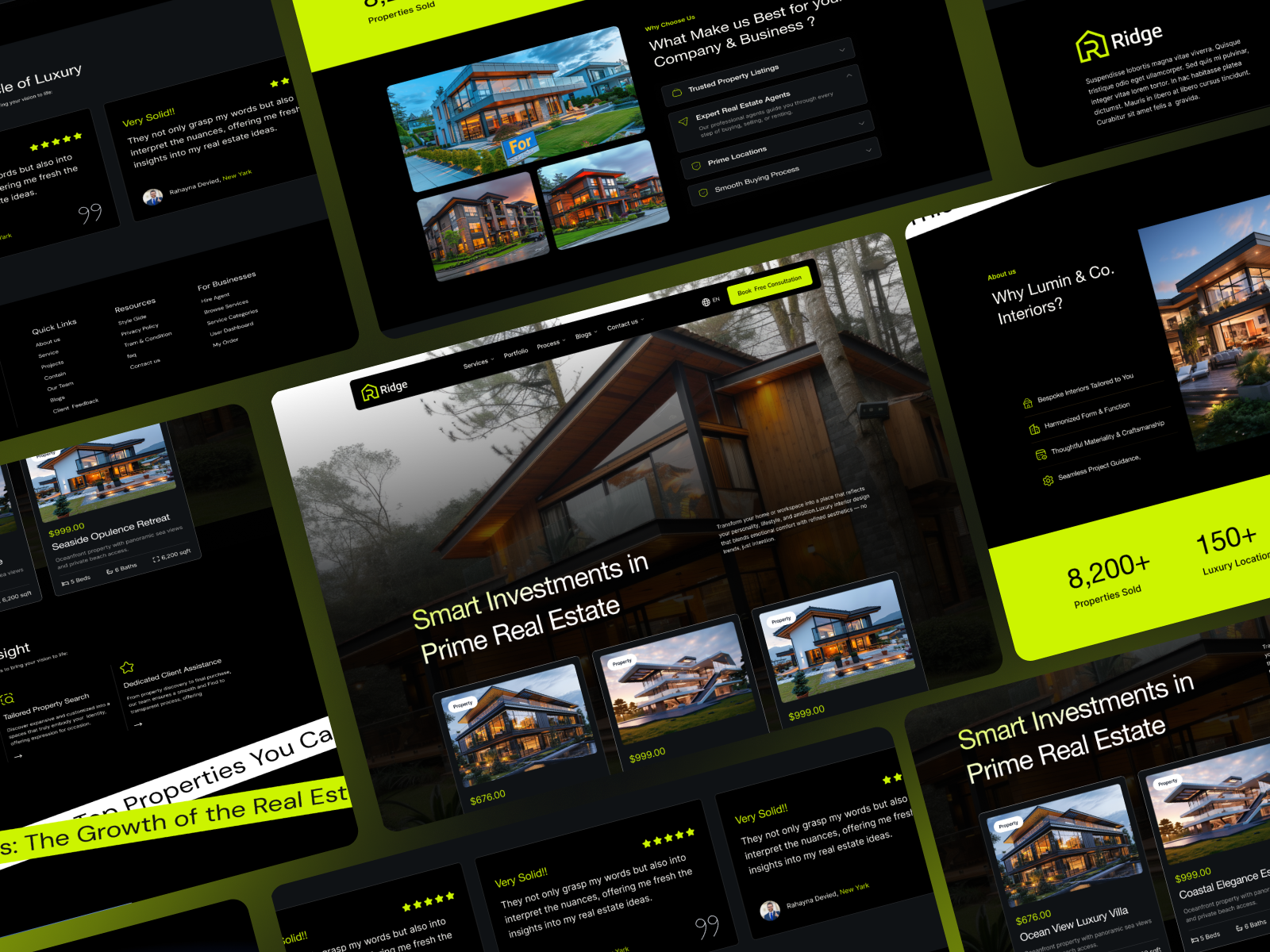 Modern Real Estate Website UI Design | Property Listing & Luxury homepage landing page luxury homes property property listing property website real estate real estate ui real estate web realtor realty ui ui design ux design web ui webdesign website website design