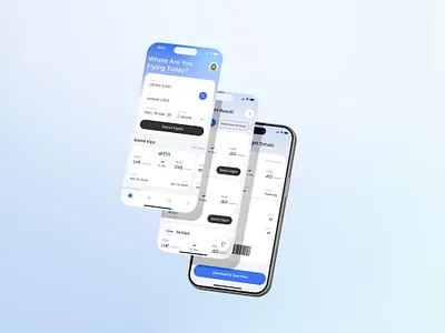 SkyHigh - Flight Booking App UI app design booking app clean ui figma flight booking mobile ui product design travel app ui ux design