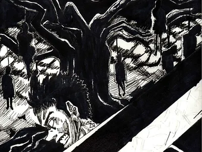 Berserk Illustration cover design-pen and ink 2024