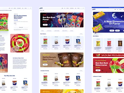 Candy Company E-commerce design graphic design illustration ui ux