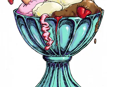 commissioned sticker design for the band McAwesome 2025 design illustration