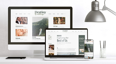 Destiny Wedding Magazine: Website Page & Instagram Post branding design graphic design logo typography