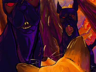 Illustration for the fox and the cat-2025 illustration