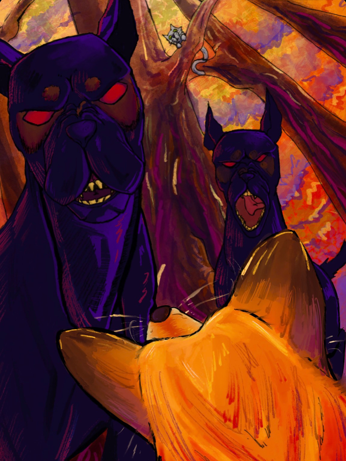 Illustration for the fox and the cat-2025