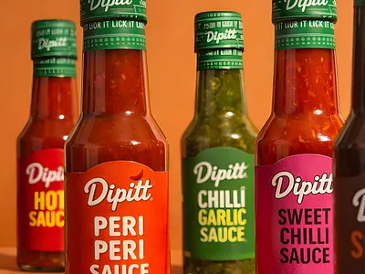 Dipit Sauce Packaging Design | Food Product Branding brand design branding designer dipitt sauce packaging design food packaging graphic design modern packaging design packaging design portfolio packaging redesign product product designer product packaging design sauce branding sauce packaging design visual identity