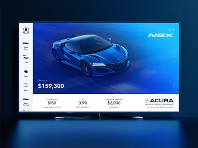 Interactive UI Design - ACURA acura automotive clean graphic design interactive minimal sketch ui