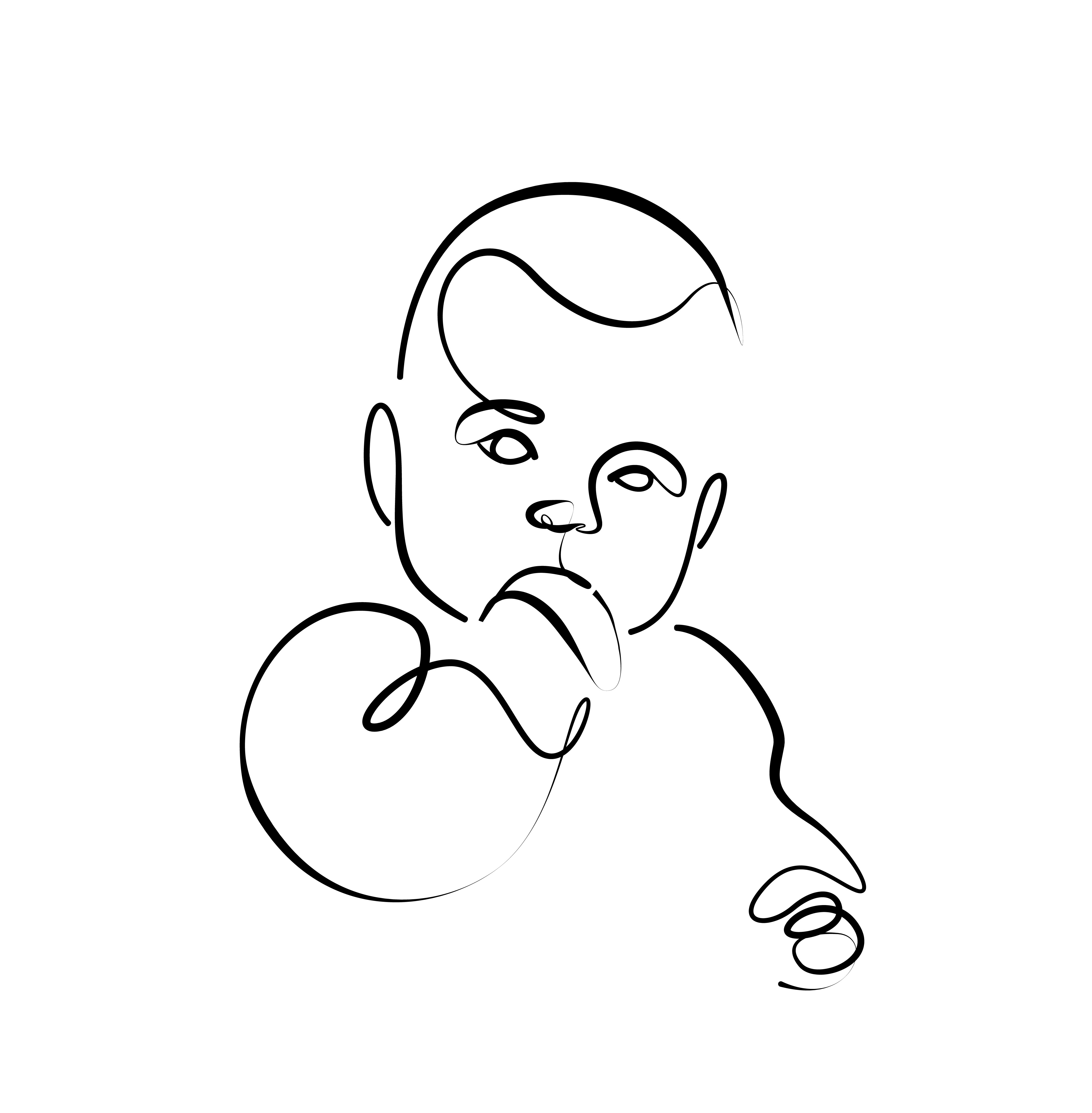 Baby minimalis tattoo idea branding design graphic design illustration illustration art line art linea rt] logo one line one line art vector