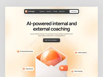 AI Coaching Hero Section ai aicoach clean coaching hero hero section landingpage modern ui ui design web website