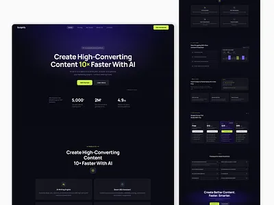 AI - Content Management & Marketing Landing Page ai artificial content management design figma graphic design intelligence landing page saas