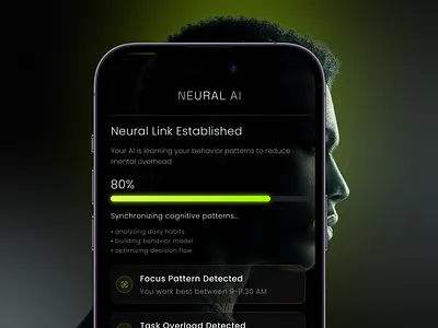 Neural AI Companion - Personal AI Assistant Interface ai app ai app design ai mobile app app branding design illustration ios app logo mobile app mobile app design mobile app development modern app modern design ui ux wellness app wellness app desing