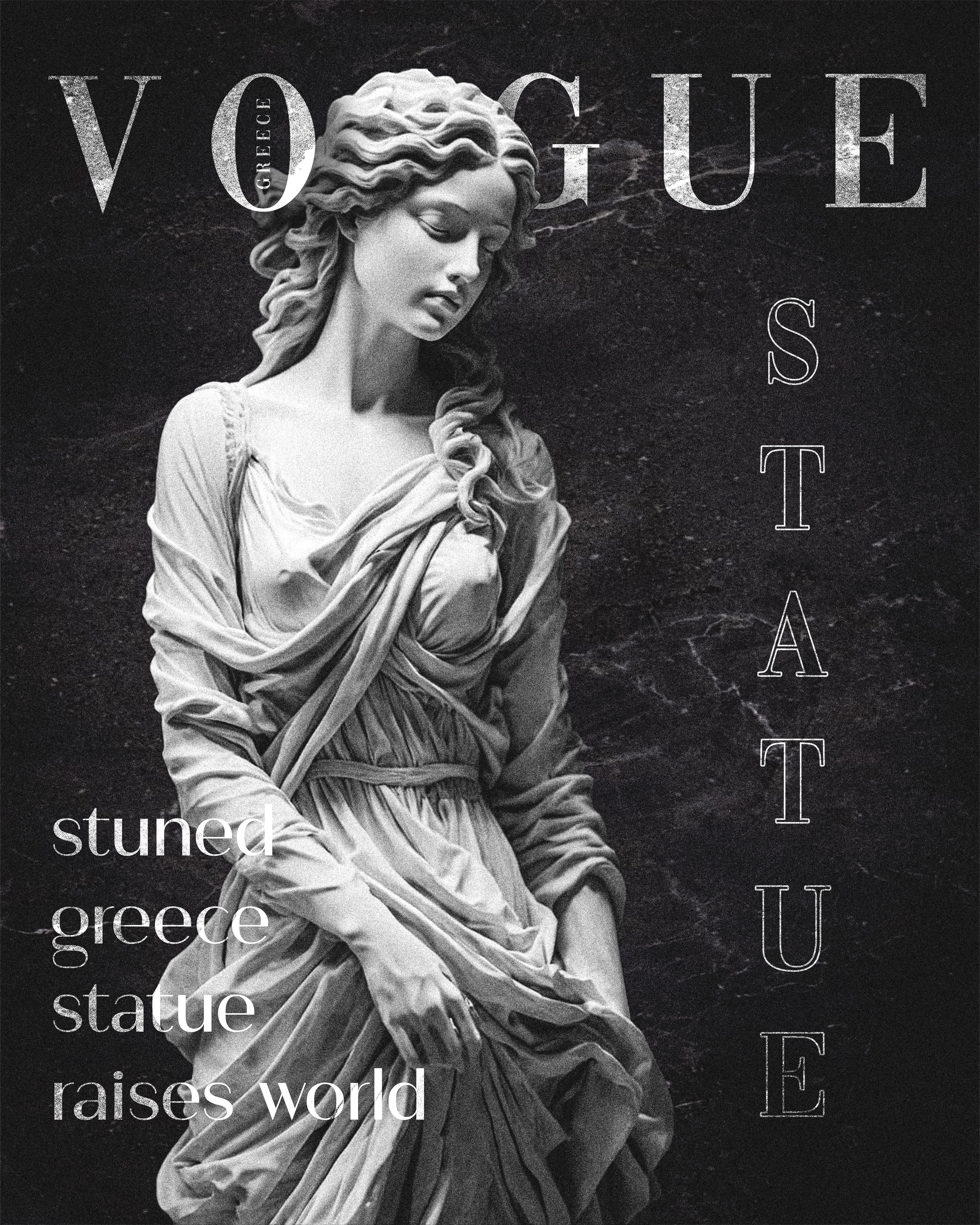 "Vogue Statue" | poster graphic design illustration poster