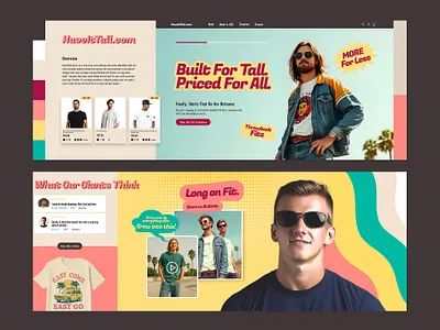 HaveItTall - Direction 02 — Good Vibes apparel brand branding color palette concept design exploration ecommerce fashion graphic design layout stylescape typography visual identity web design