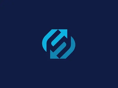 Negative Space Letter S and Arrows Logo arrows connect data graphic design icon initial s letter s logo link monogram negative space share social media symbol sync synergy technology vector logo