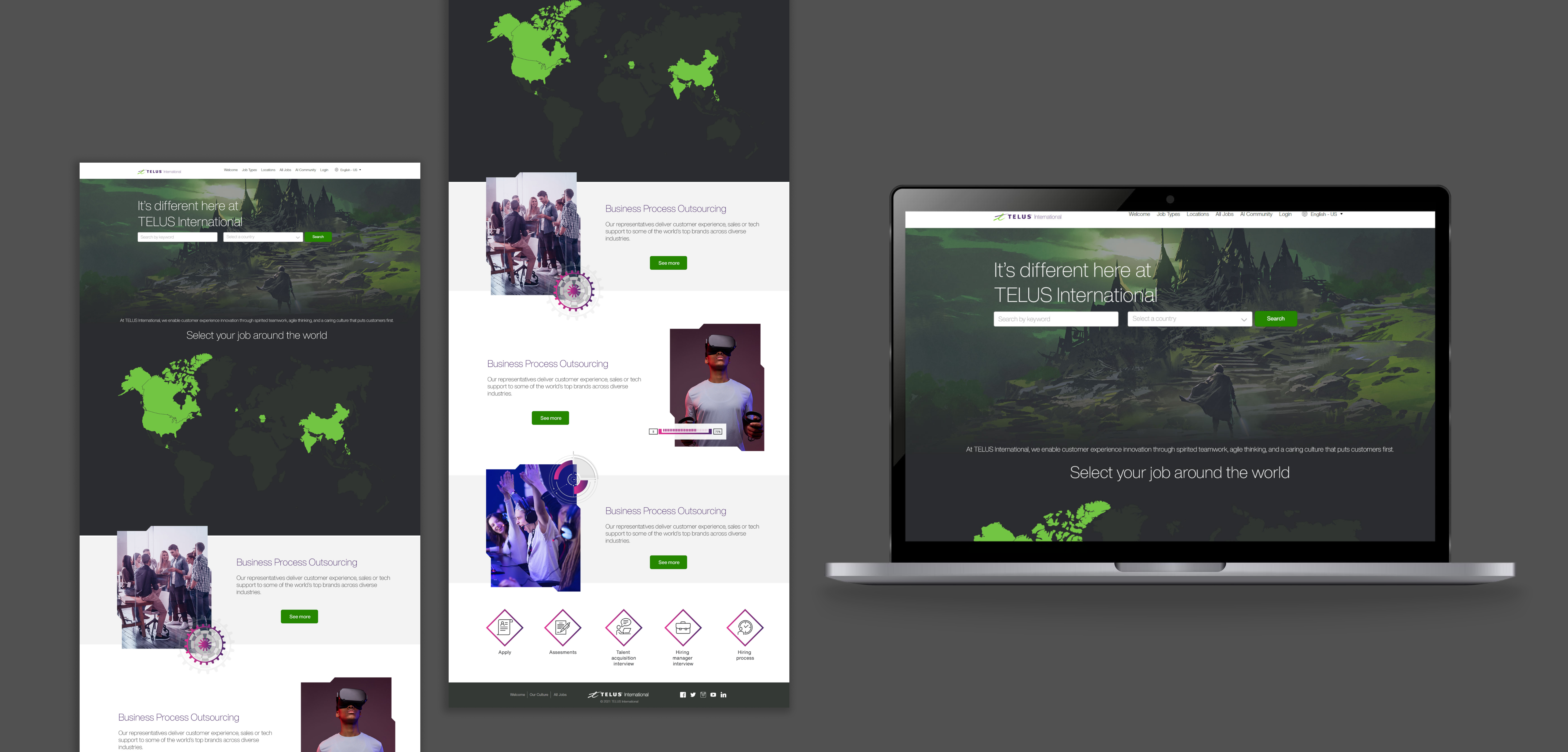 Avature Page - TELUS Digital graphic design ui design web design
