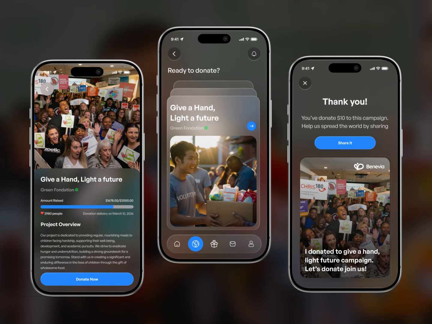 Benevia I Charity Mobile App