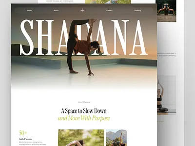 Shadana Yoga - Landing Page editorialdesign emura studio figmadesign healthandwellness logo minimaldesign modernbranding ui webdesign wellnessbrand yogabrand yogadesign yogastudio