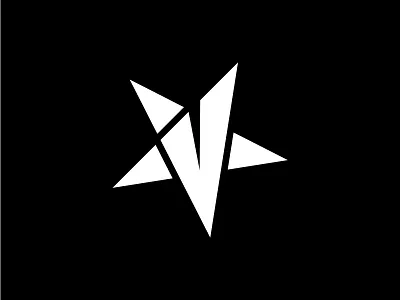 V Star Logo brand identity branding cosmos identity lettermark logo logo design logos monogram moon negatice space space star star logo sun tech logo v v star logo