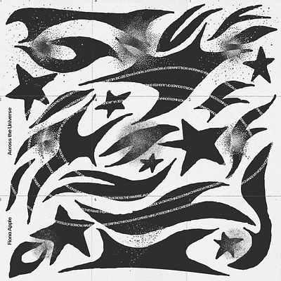 Across the Universe – Fiona Apple black and white cosmic design fiona apple graphic design illustration music stars typography