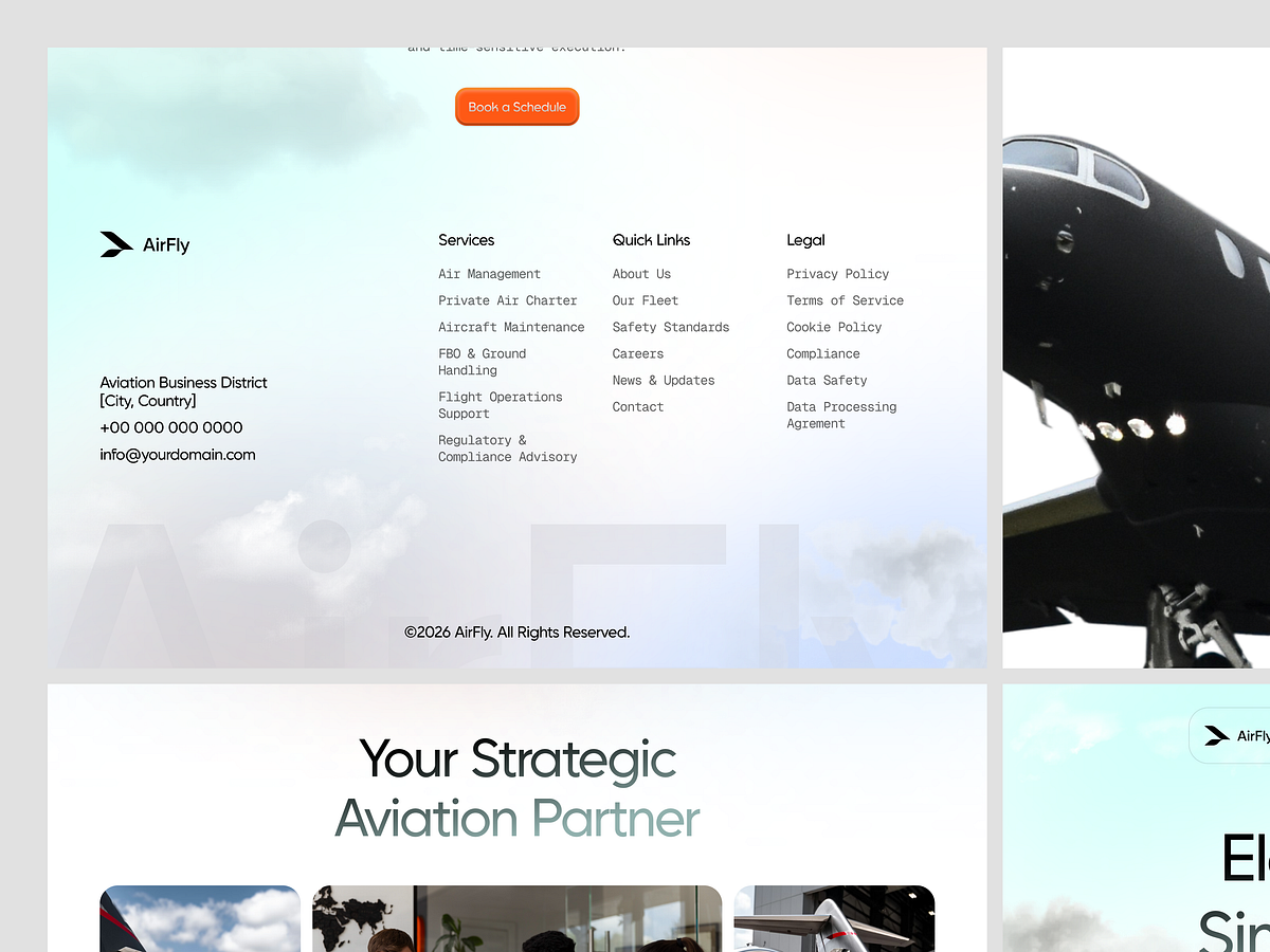 Futuristic Air Station | Aviation Web Design Concept Image 2
