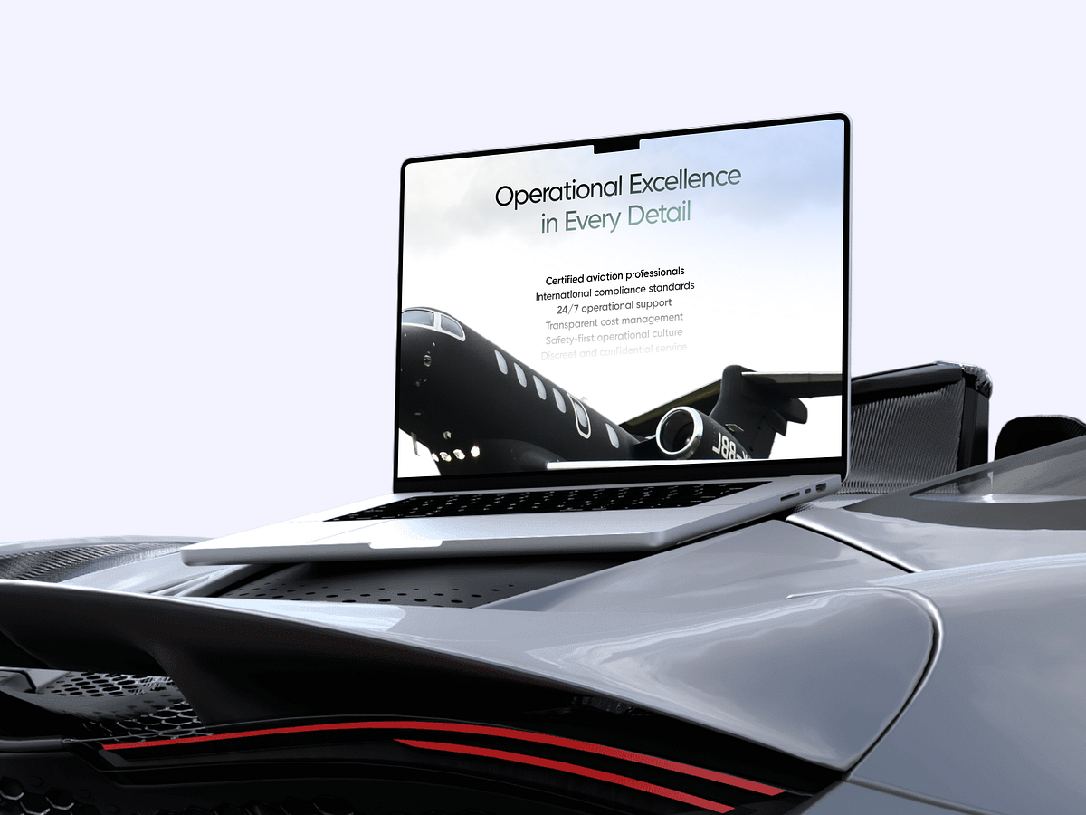 Futuristic Air Station | Aviation Web Design Concept Image 0