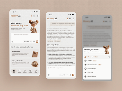 Mosey AI App Design