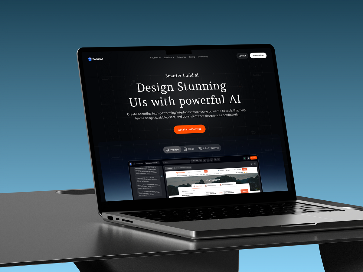 Build Inc – AI Website Builder landing Page Image 1