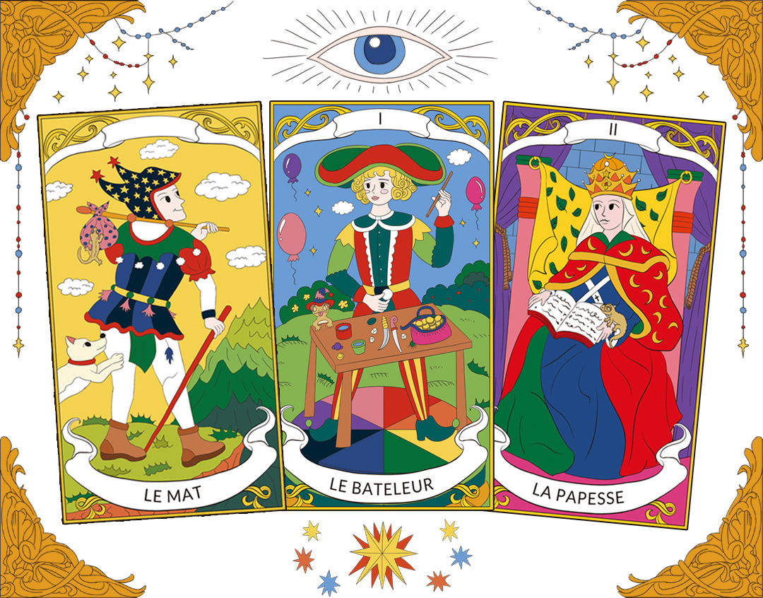 LIZARD MARSEILLE TAROT CARD ILLUSTRATION SERIES 1