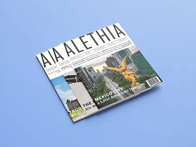 Alethia Magazine Cover and Layout Design book cover graphic design layout magazine spread design