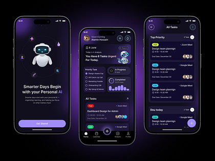 TaskFlow – Productivity Task Manager Mobile App UI Design