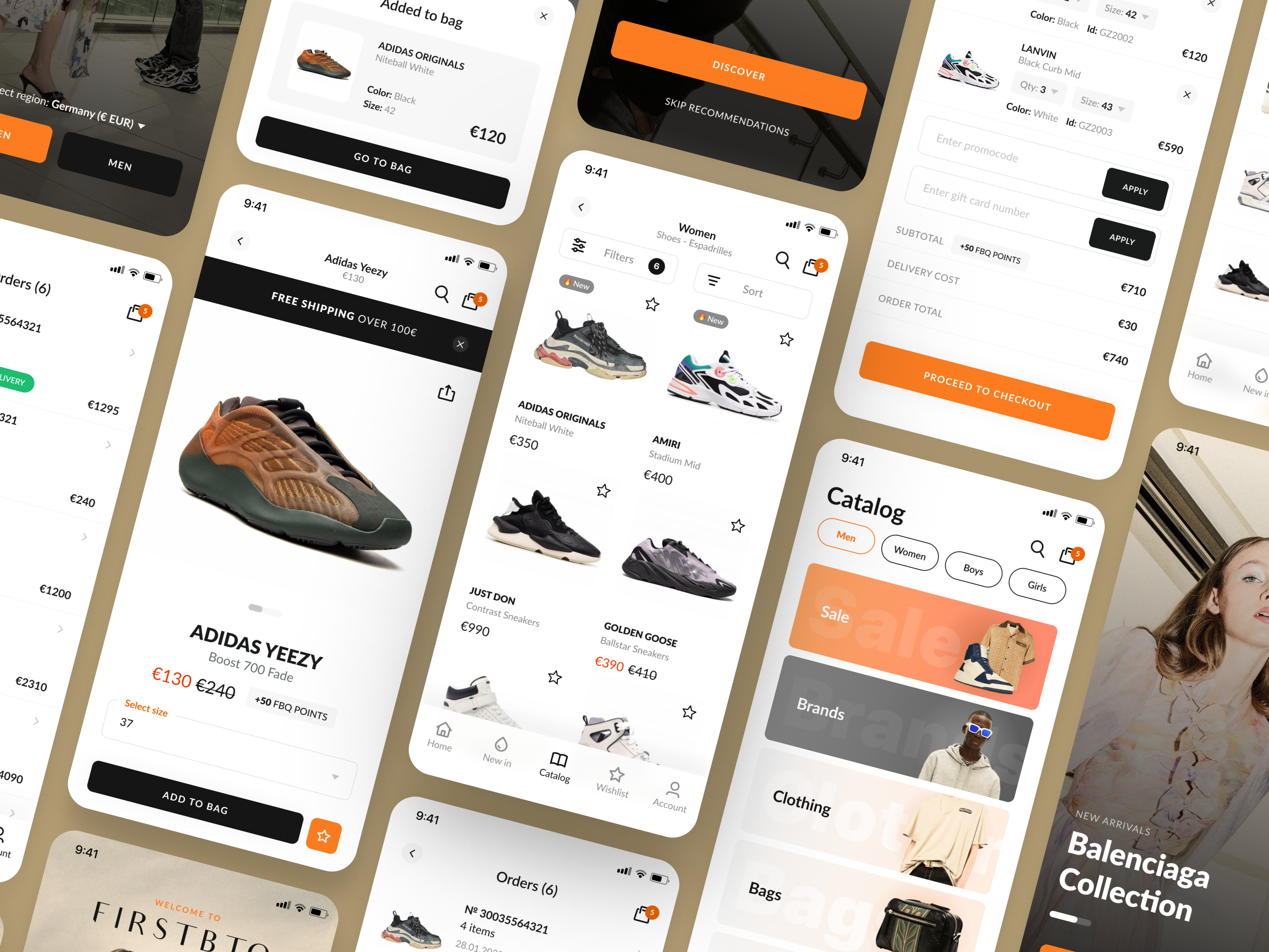 Luxury Fashion eCommerce App - Full Design