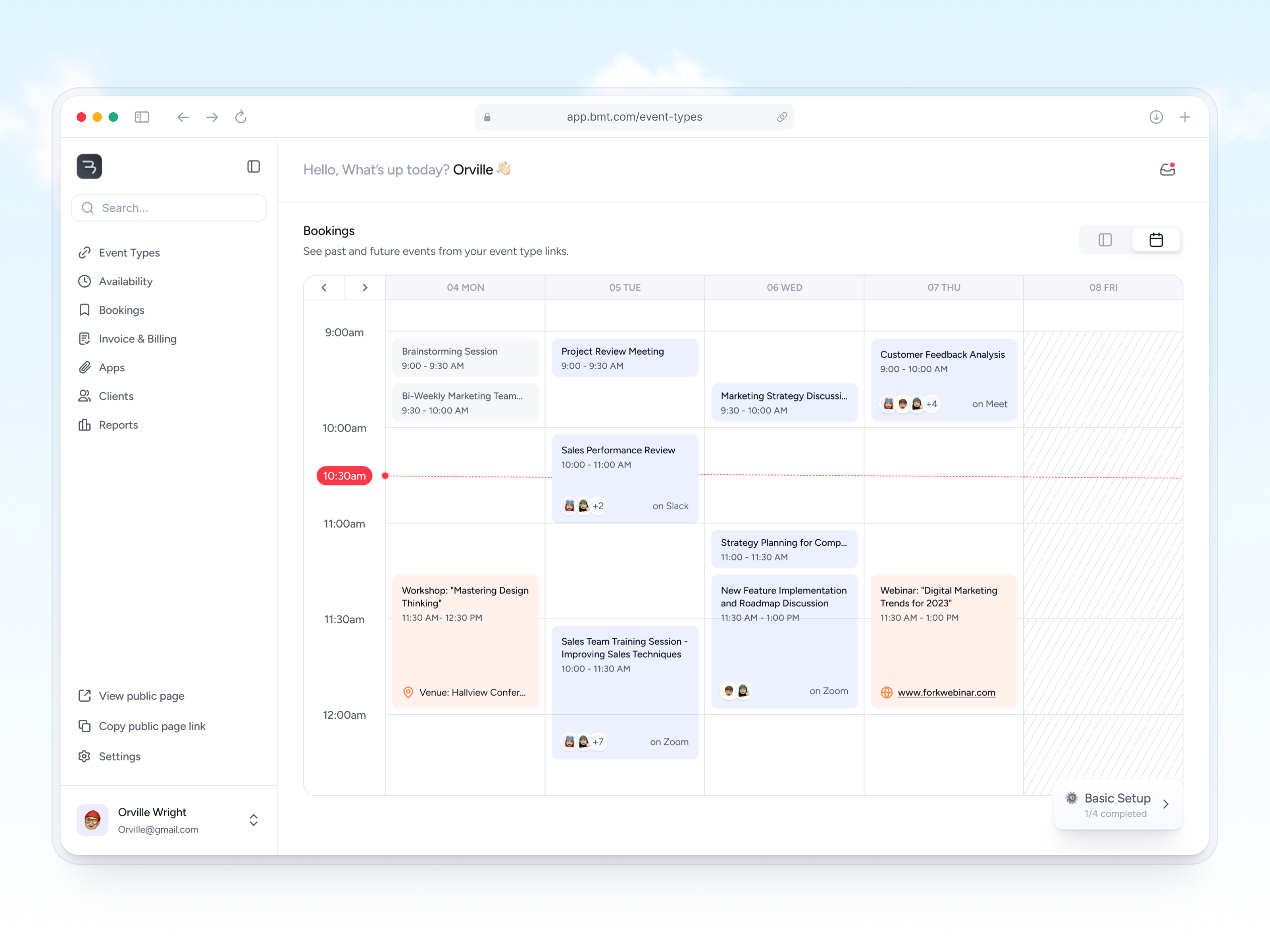 Book My Time — Booking page for SaaS Scheduling Software appoinment software booking calendar dashboard design interface design online appointment planner product designer saas saas dashboard saas ui schedule scheduling app scheduling software timetable ui uiux web app web app design y combinator