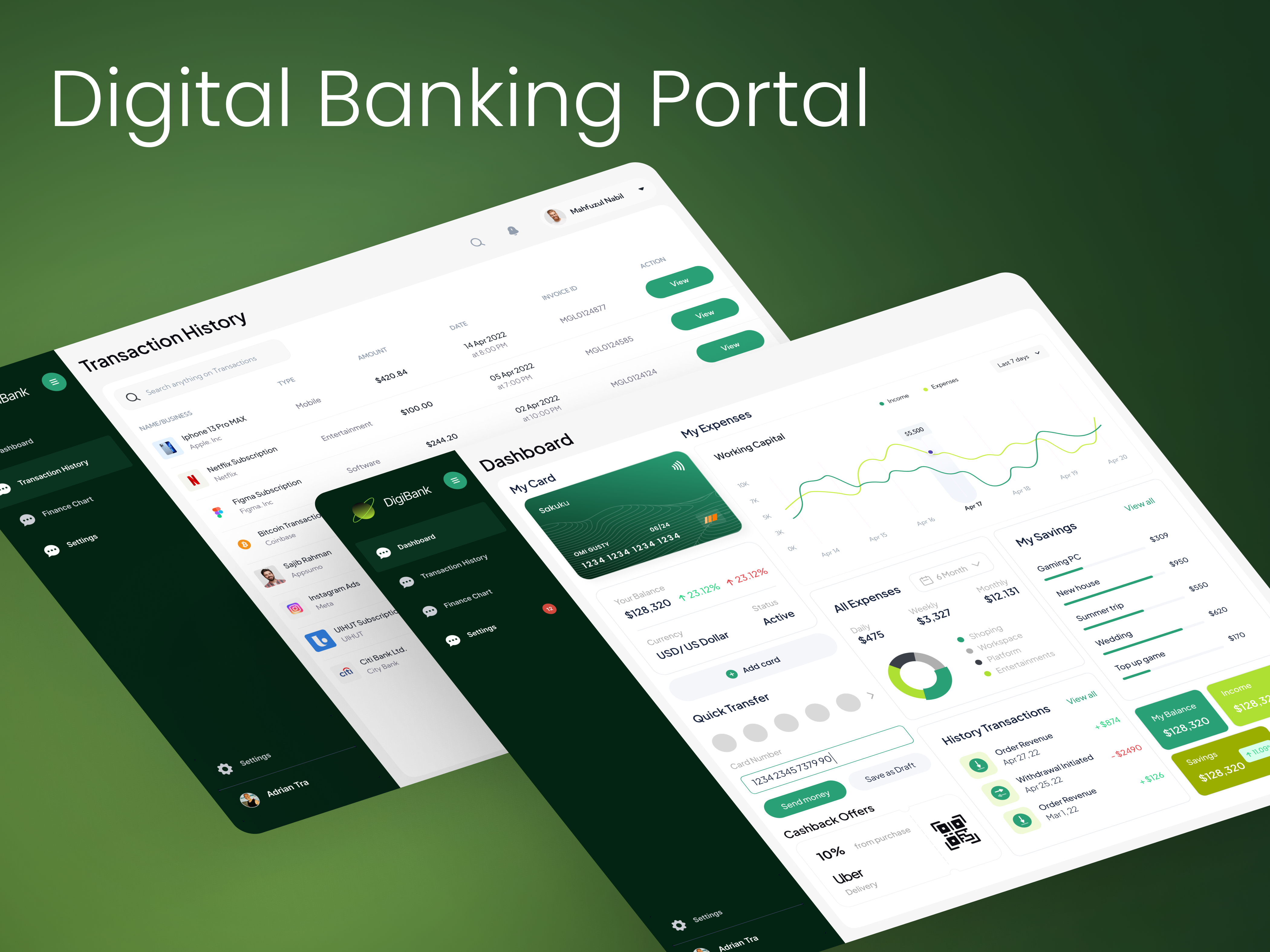 Digital Banking Portal bank banking banking portal banking dashboard dashboard desktop finance fintech fintech dashboard gateway modern payment ui ui design user experience userinterface ux web web app web design